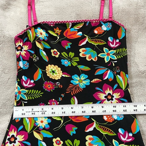 Y2K Guess Women's USA Made Floral Stretch Mesh Removal Straps Mini Dress Small - Picture 13 of 14